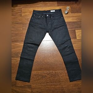 32x28 Gustin Selvedge skinny jeans, #99 Black x Black